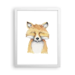 Poster în ramă albă - Mofturi de vulpe - 30x40 cm