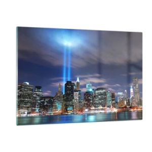 Tablou pe sticlă - Întinde-te spre cer cu lumină - 120x80 cm