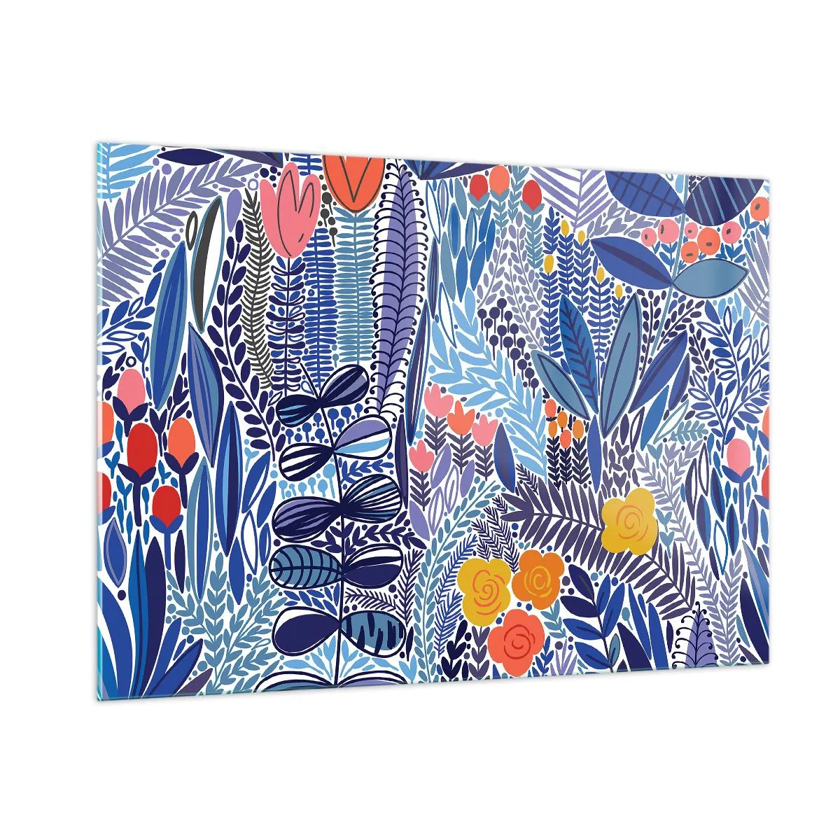 Tablou pe sticlă - Grădină havaiană - 100x70 cm