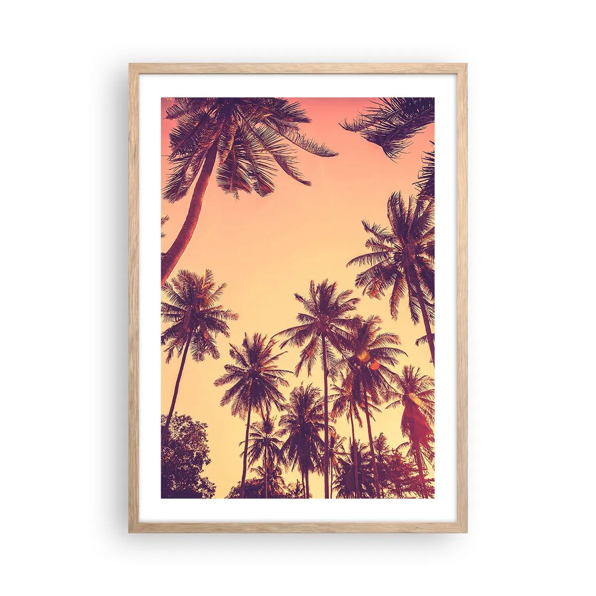 Poster în ramă de stejar deschis - Variație tropicală - 50x70 cm