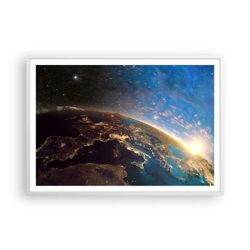 Poster în ramă albă - Să ne privim de la distanță - 100x70 cm