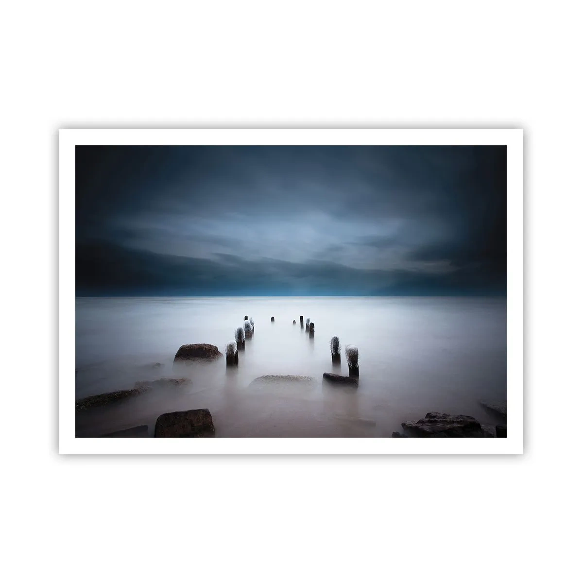 Poster - Un lac în ceața calmă - 100x70 cm