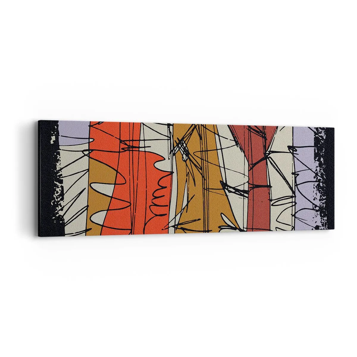 Tablou pe pânză - Compoziție spontană - 90x30 cm