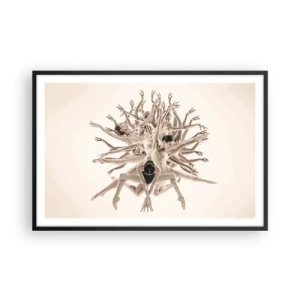 Poster în ramă neagră - Înflorirea în dans - 91x61 cm