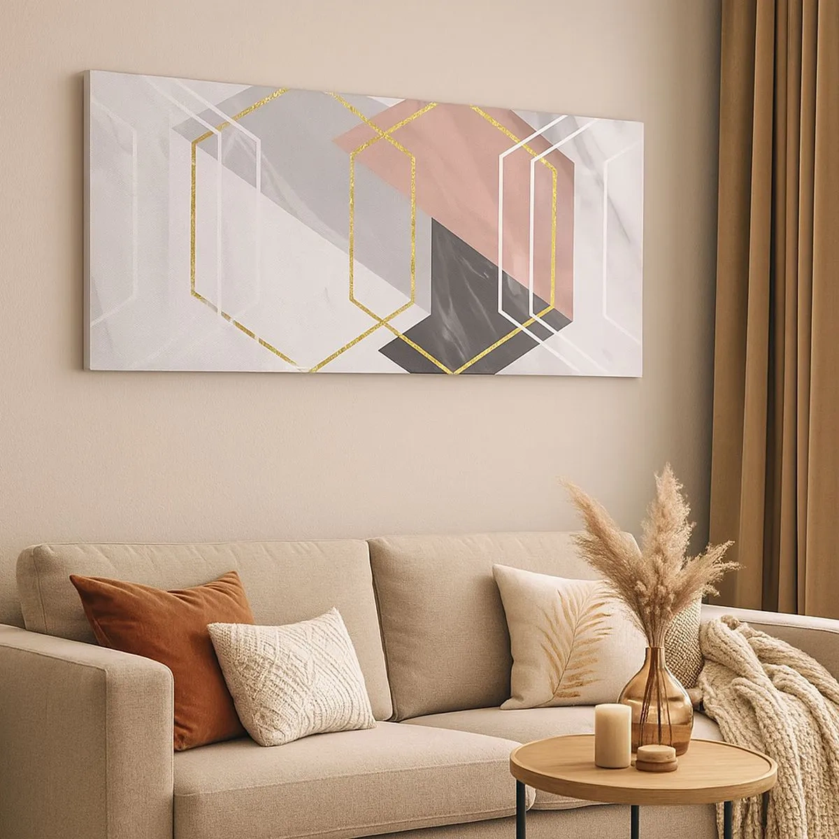 Tablou pe pânză - Compoziția lanțului - 100x40 cm