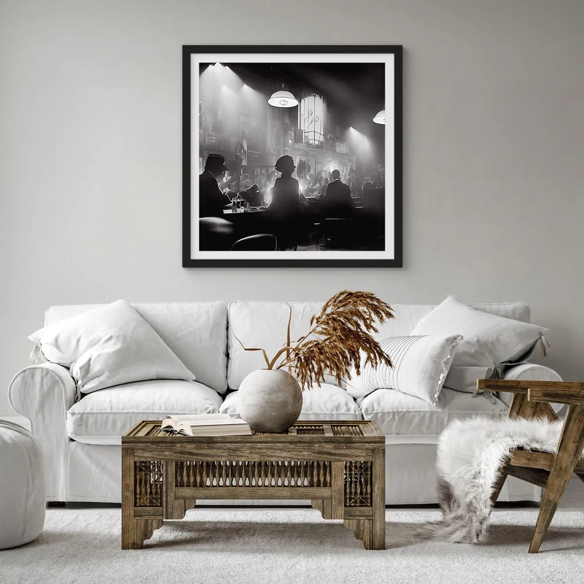 Poster în ramă neagră - În stil jazz - 40x40 cm