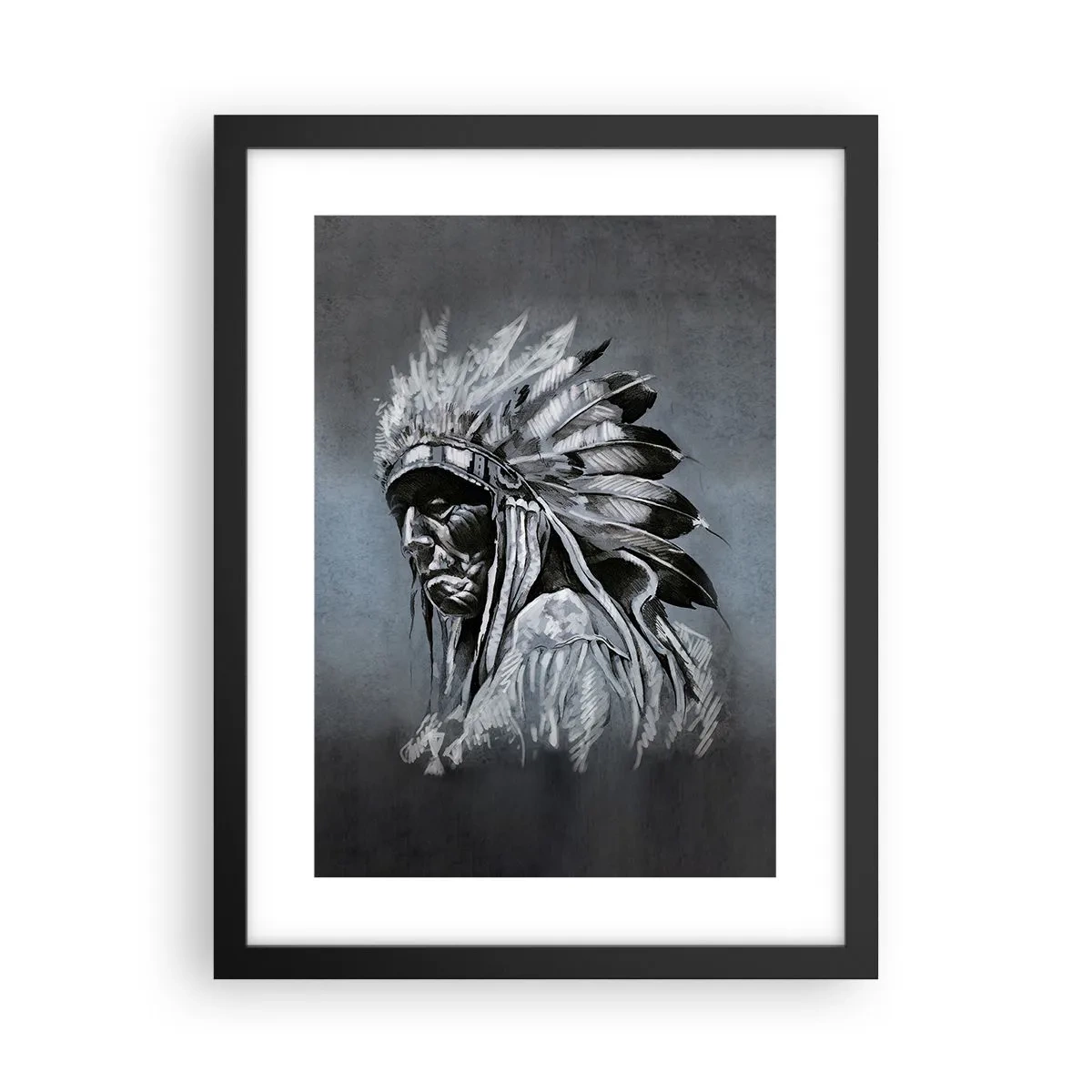 Poster în ramă neagră - Înapoi la rădăcini - 30x40 cm