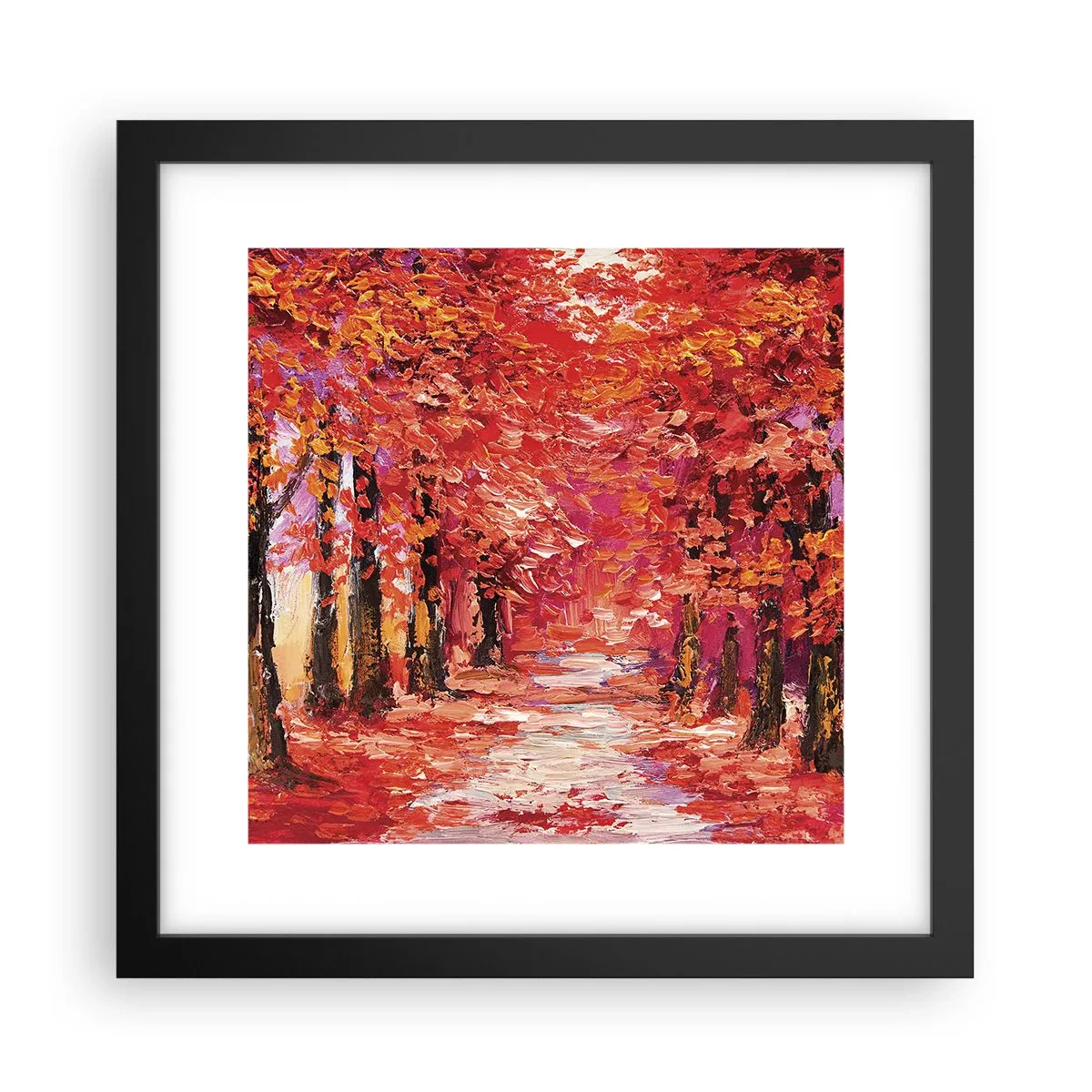 Poster în ramă neagră - Impresie de toamnă - 30x30 cm