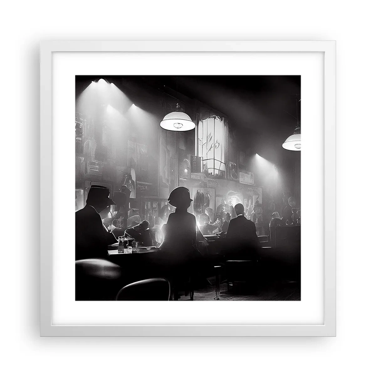 Poster în ramă albă - În stil jazz - 40x40 cm