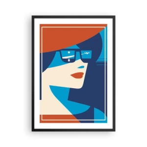 Poster în ramă neagră - Excursie de vacanță - 50x70cm - Călătorie în vacanță - Decorațiune modernă pentru perete pentru living și dormitor ARTTOR