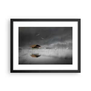 Poster în ramă neagră - Adăpost de ploaie - 40x30 cm