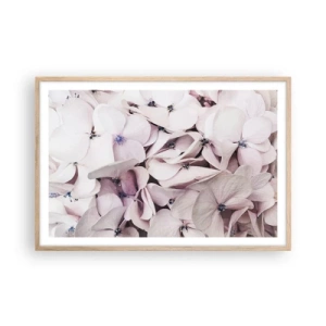 Poster în ramă de stejar deschis - Într-un potop de flori - 91x61 cm