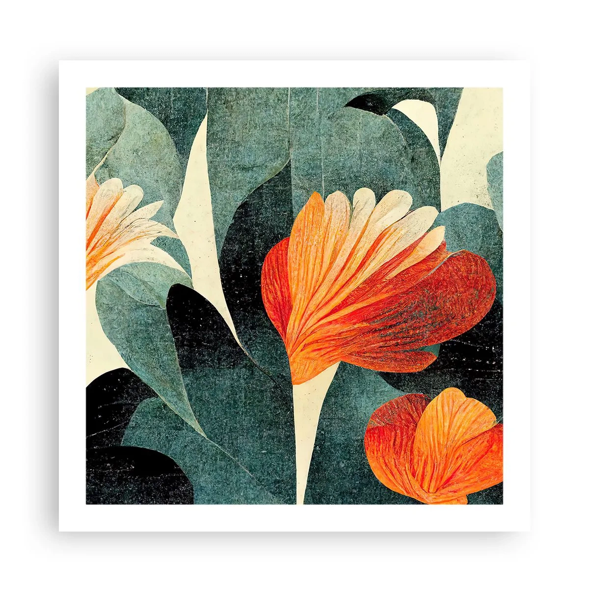Poster - Căldura de la tropice și răcoarea verdeței - 60x60 cm