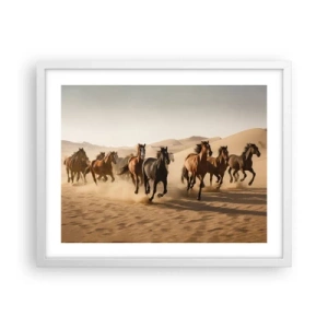 Poster în ramă albă - Liberi ca vântul - 50x40 cm