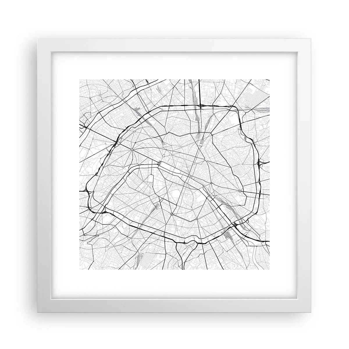 Poster în ramă albă - Floarea Parisului - 30x30 cm