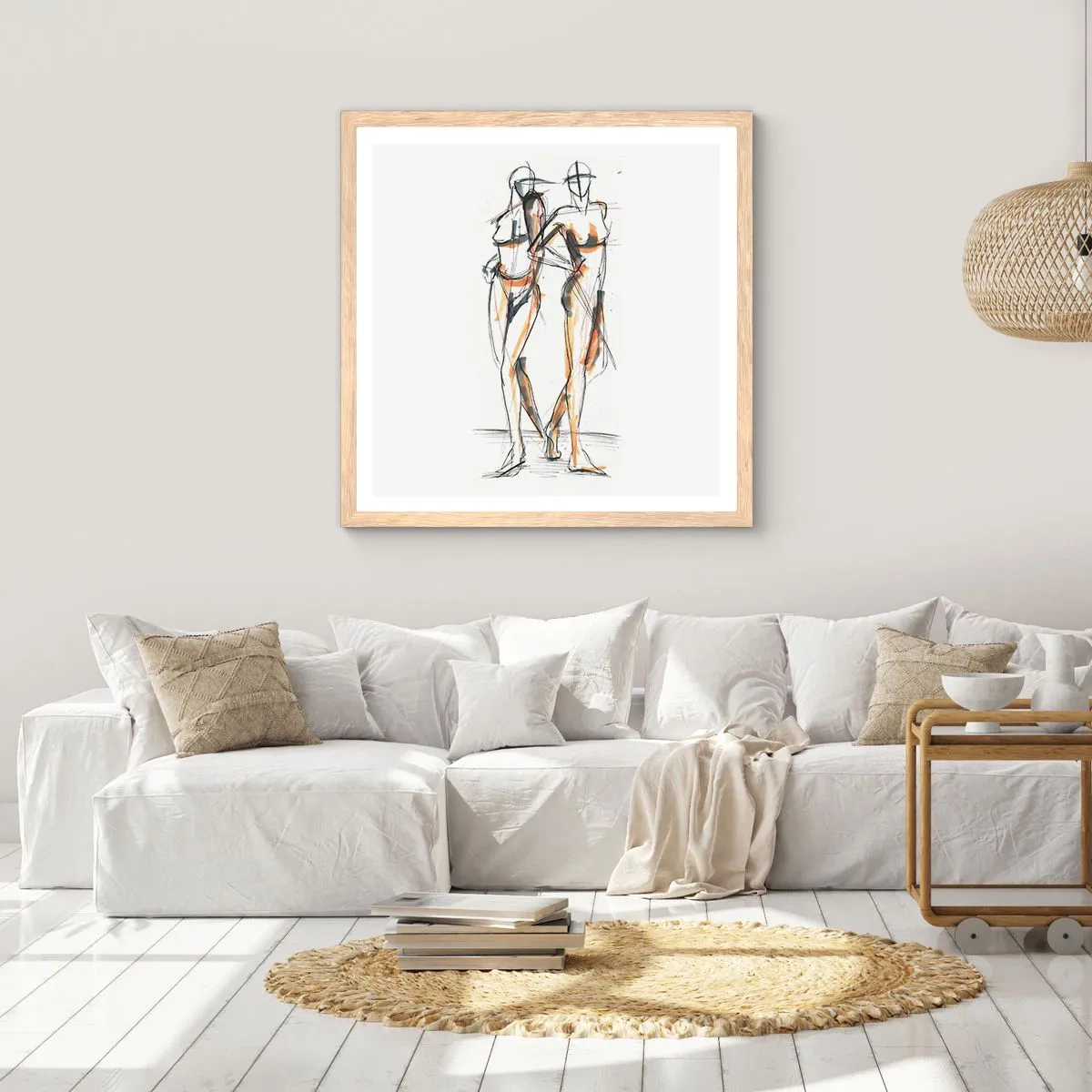 Poster în ramă de stejar deschis - Un studiu de farmec - 40x40 cm