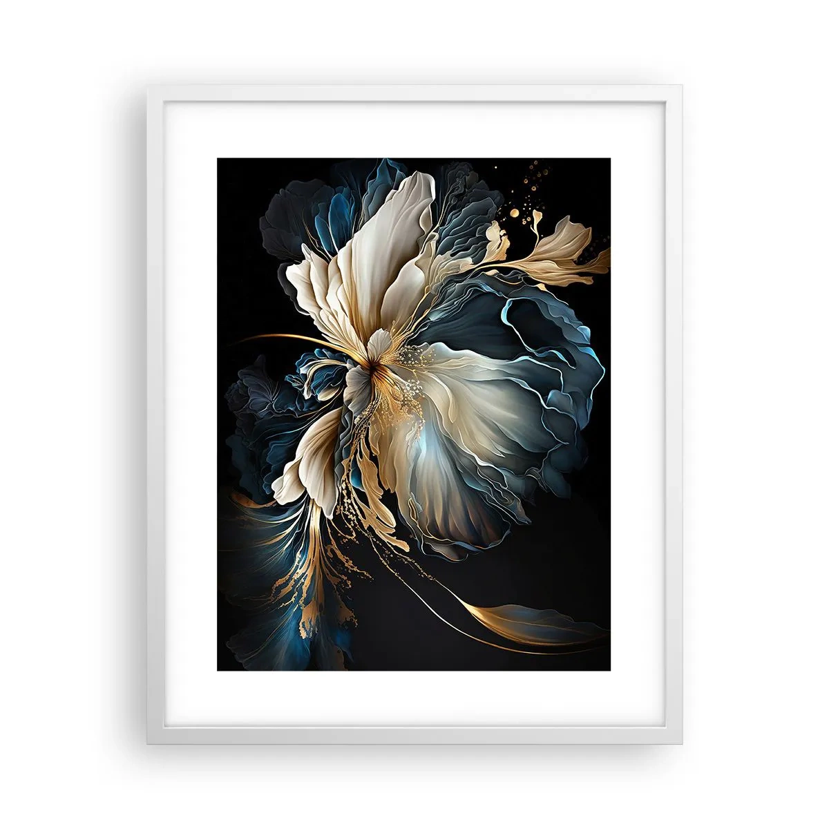 Poster în ramă albă - Povestea unei flori de iubire - 40x50 cm