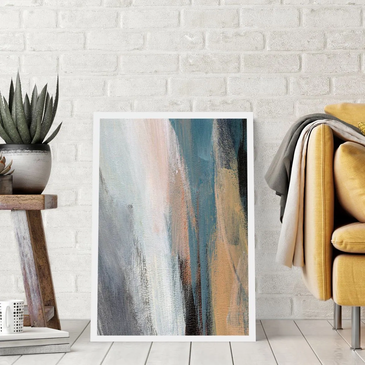 Poster - Abstracție: peisaj nordic - 50x70 cm