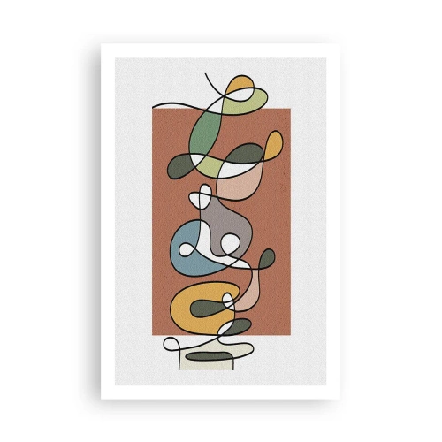 Poster - Abstracție: un dans colorat - 61x91 cm