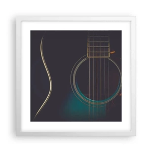 Poster în ramă albă - O clipă înainte de a suna - 40x40 cm