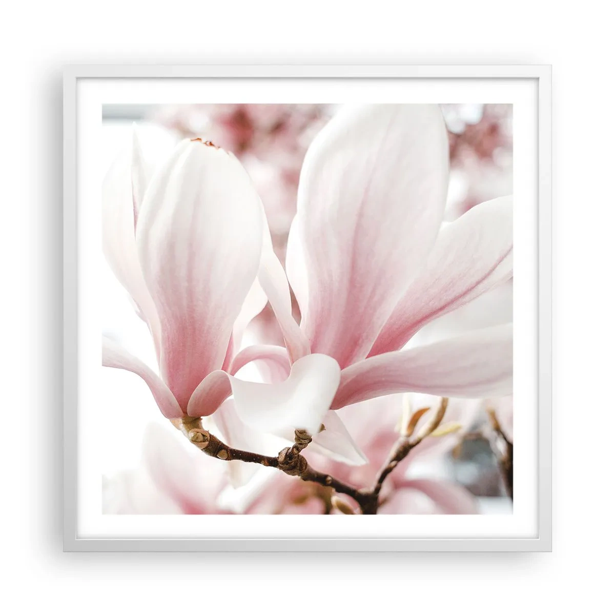 Poster în ramă albă - Imensitatea sensibilității - 60x60 cm