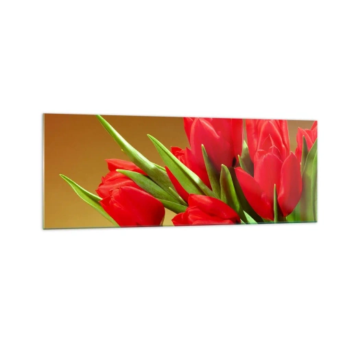 Tablou pe sticlă - O explozie de bucurie de primăvară - 140x50 cm