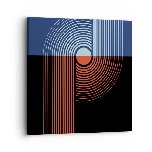Tablou pe pânză - Într-o îmbrăţişare geometrică - 40x40 cm