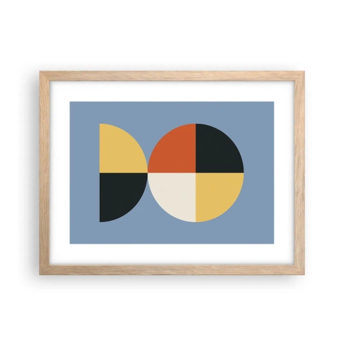 Poster în ramă de stejar deschis - Uită-te și numără - 40x30 cm