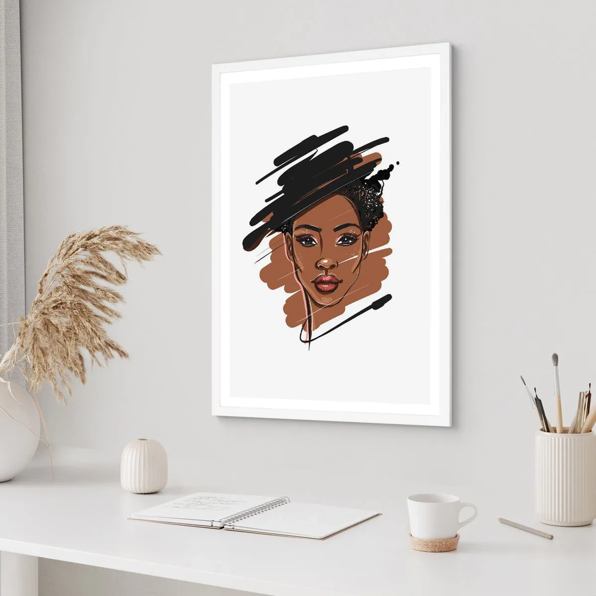 Poster în ramă albă - Dulce ca ciocolata - 70x100 cm