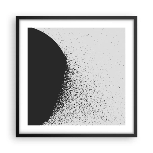 Poster în ramă neagră - Mișcarea particulelor - 50x50 cm