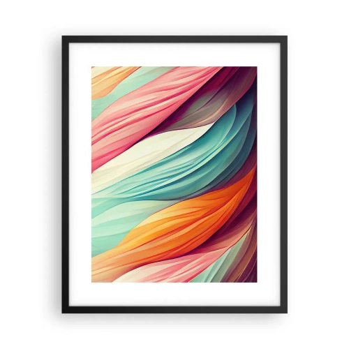 Poster în ramă neagră - Țesătură de curcubeu - 40x50 cm