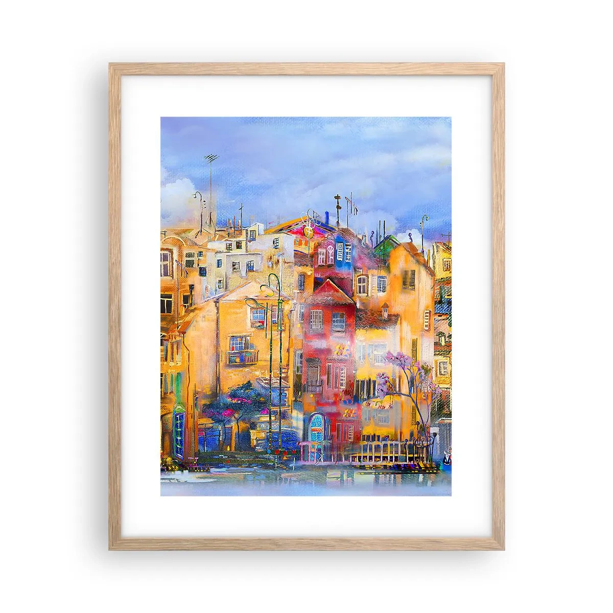 Poster în ramă de stejar deschis - Suntem împreună - 40x50 cm