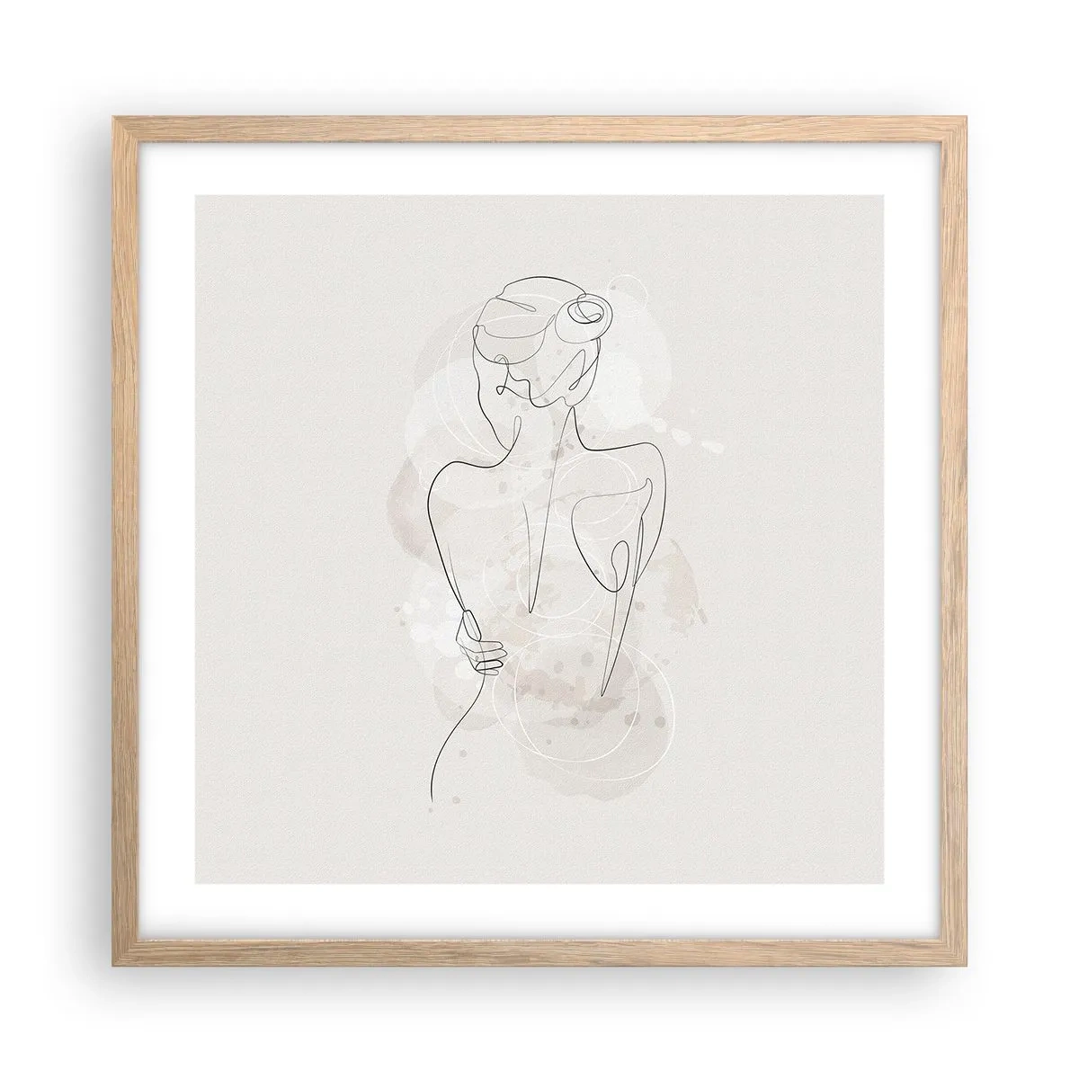 Poster în ramă de stejar deschis - Ca un instrument sensibil - 50x50 cm