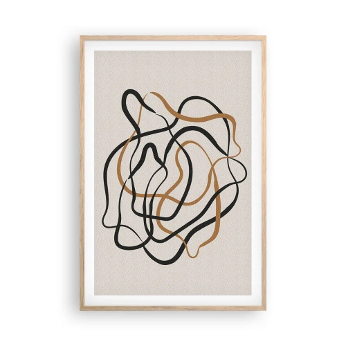 Poster în ramă de stejar deschis - Totul s-a încurcat - 61x91 cm