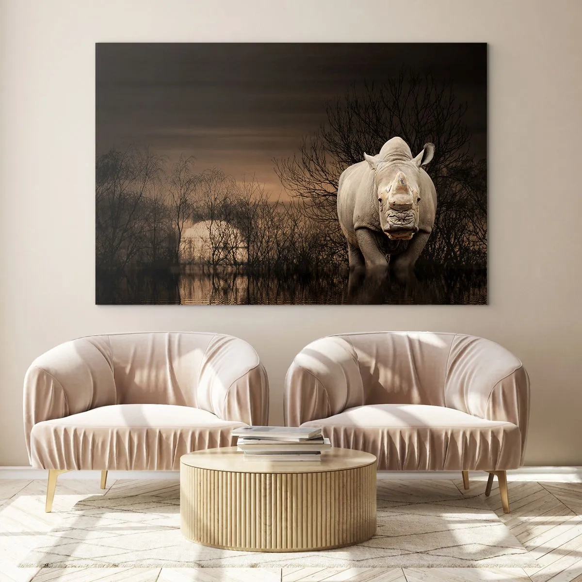 Tablou pe sticlă - Albul împotriva naturii - 120x80 cm