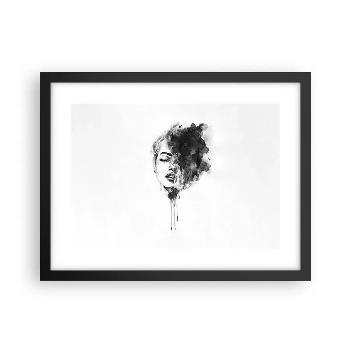 Poster în ramă neagră - La ce visează frumoasa - 40x30 cm