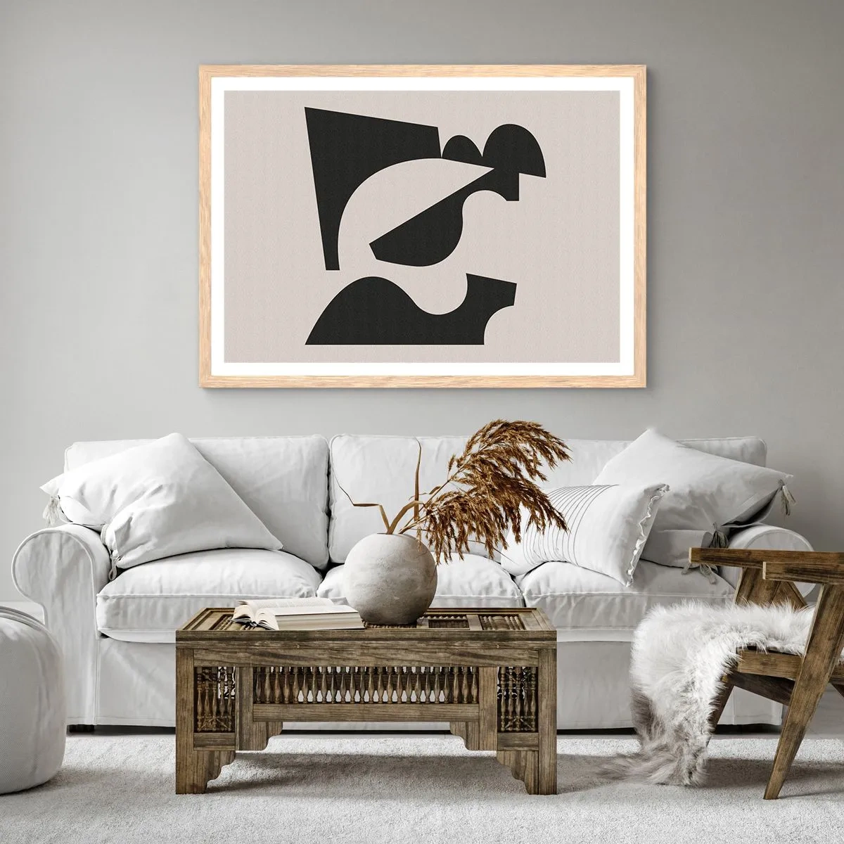 Poster în ramă de stejar deschis - Pentru autoasamblare - 40x30 cm