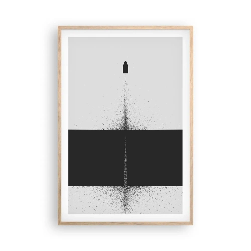 Poster în ramă de stejar deschis - Direct la țintă - 61x91 cm