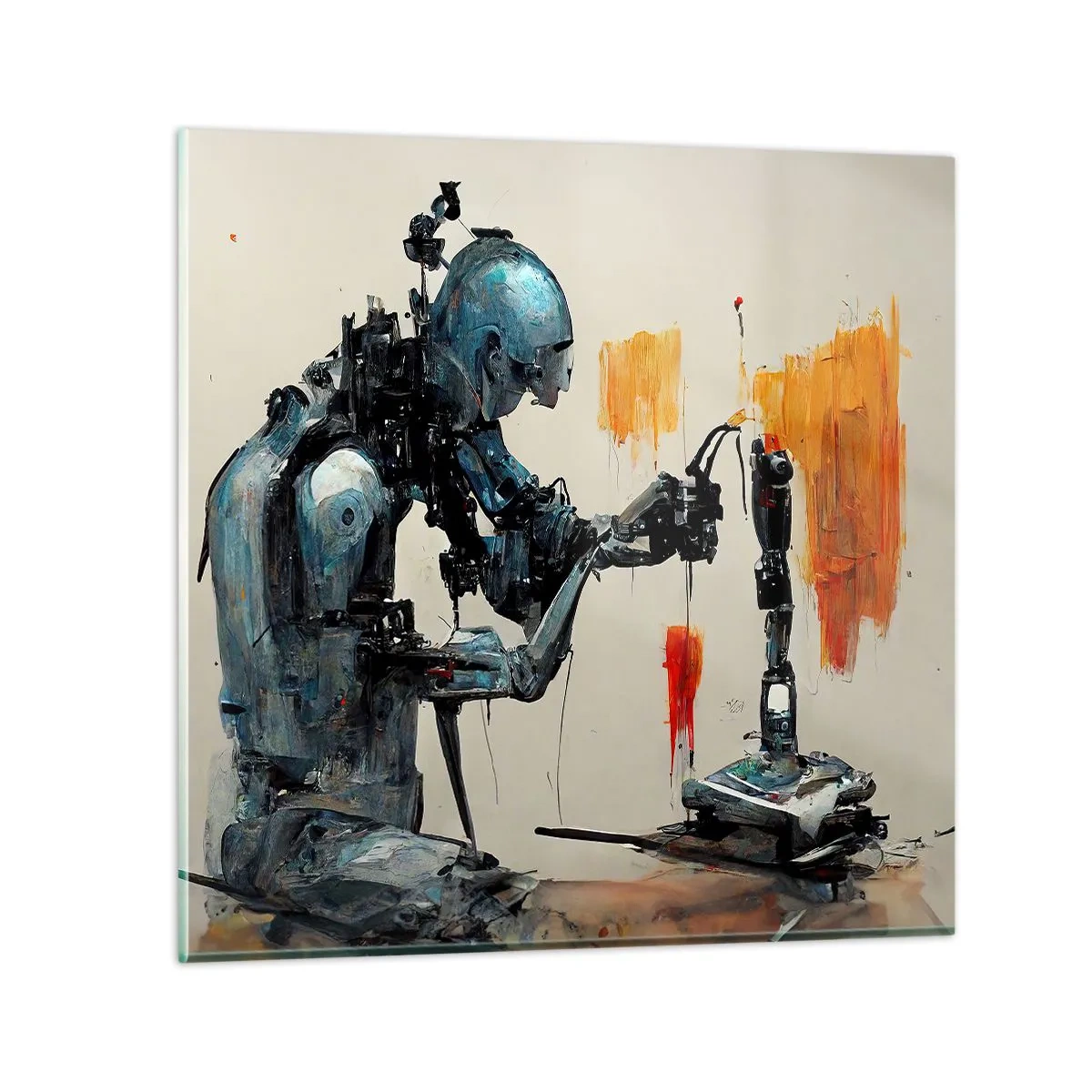 Tablou pe sticlă - Vine ziua de mâine..... - 70x70 cm