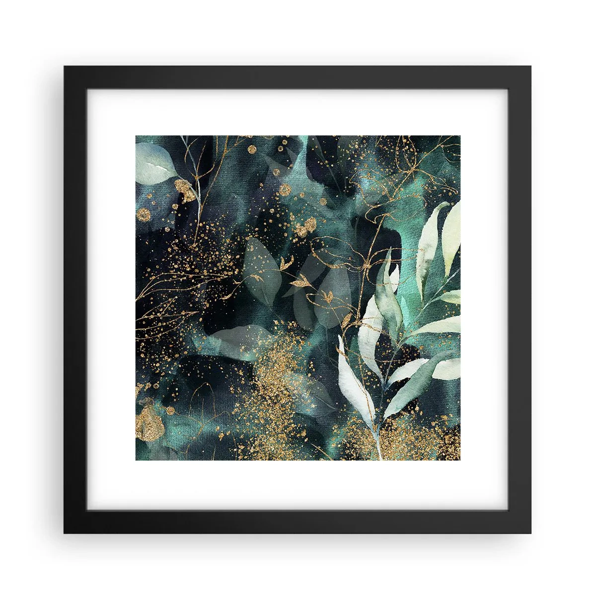 Poster în ramă neagră - Grădina fermecată - 30x30 cm