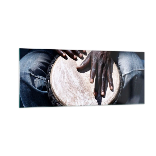 Tablou pe sticlă - Trăiește în ritmul tău - 100x40 cm