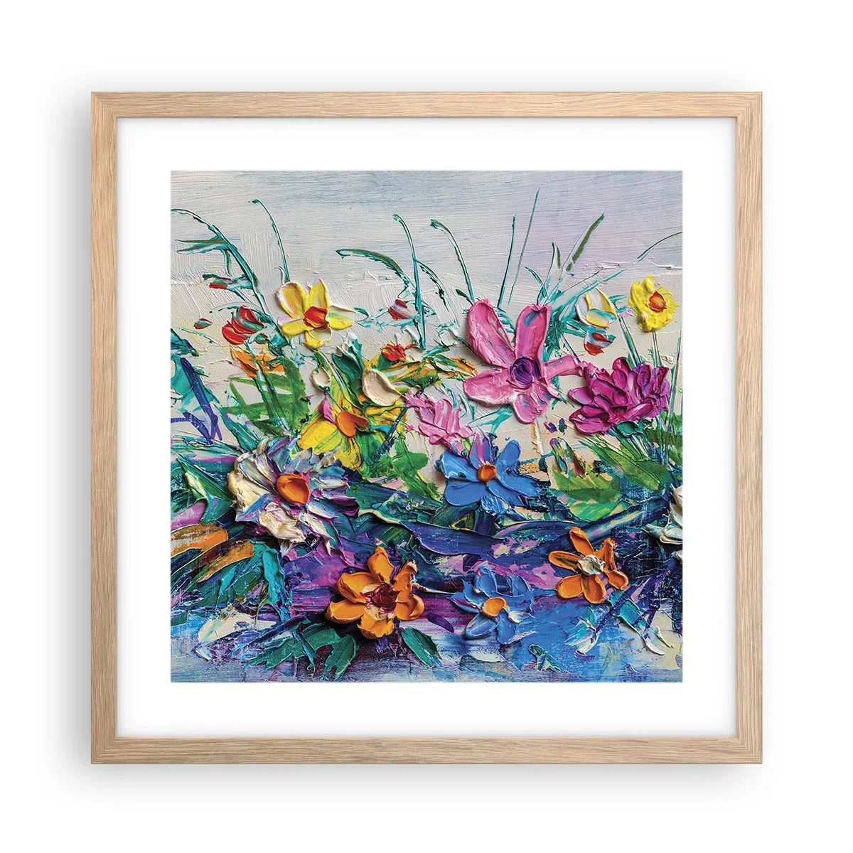 Poster în ramă de stejar deschis - Nu este deloc o natură moartă - 40x40 cm