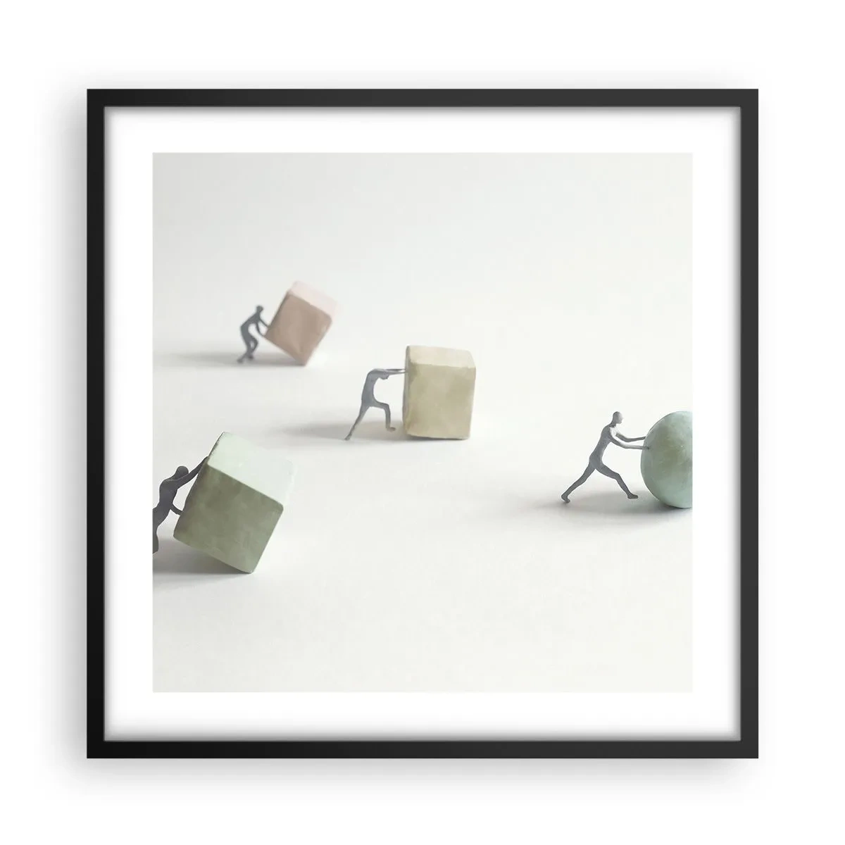 Poster în ramă neagră - Viața însăși - 50x50 cm