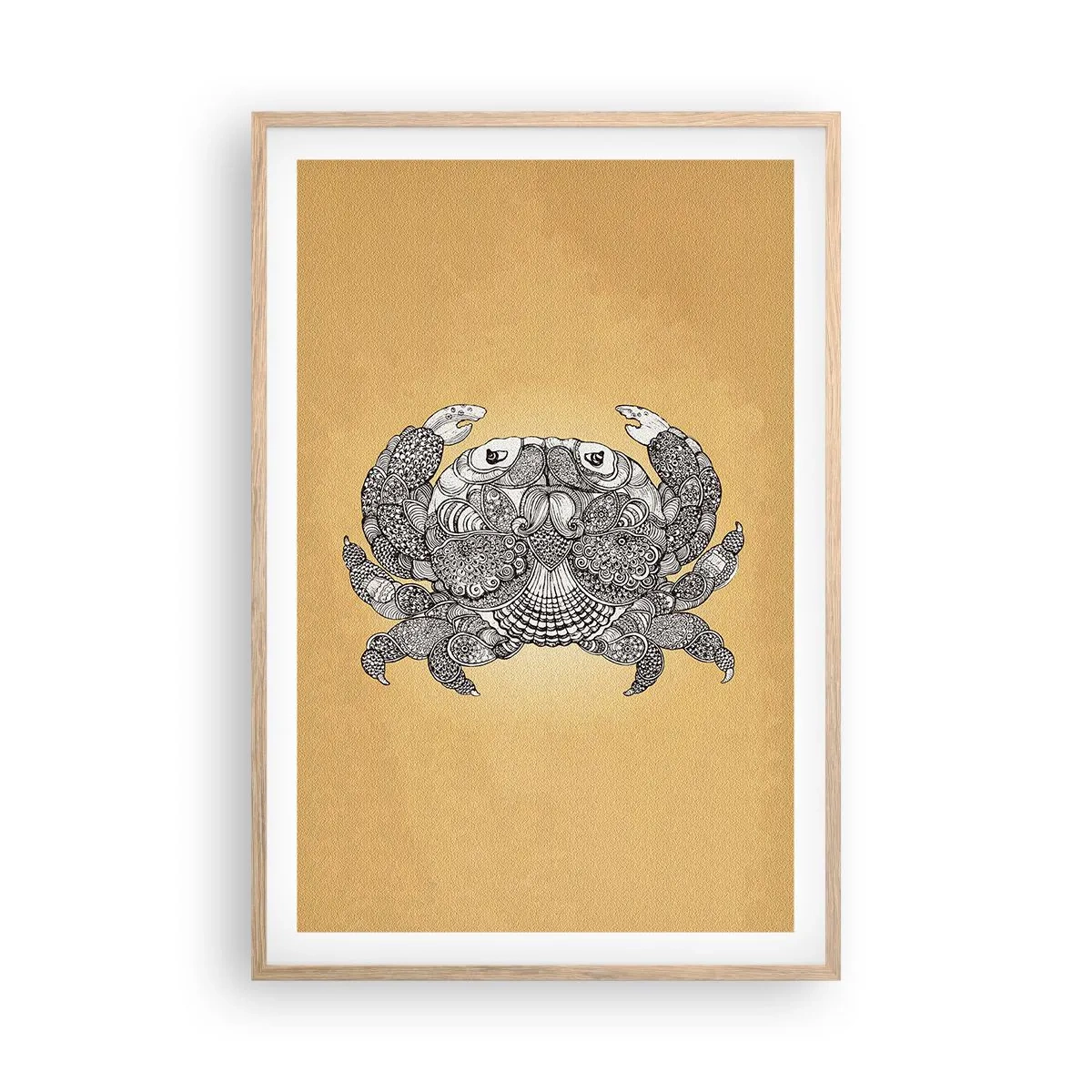Poster în ramă de stejar deschis - Poveștile Domnului Crab - 61x91 cm