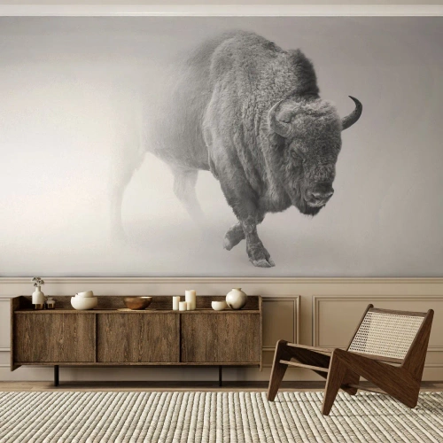 Tapet Premium Sand - Regele preriilor - Wisent, Animale, zimbri - 100x70 cm