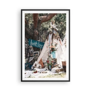 Poster în ramă neagră - Make love… - 61x91 cm