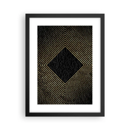 Poster în ramă neagră - Geometrie în stil glamour - 30x40 cm