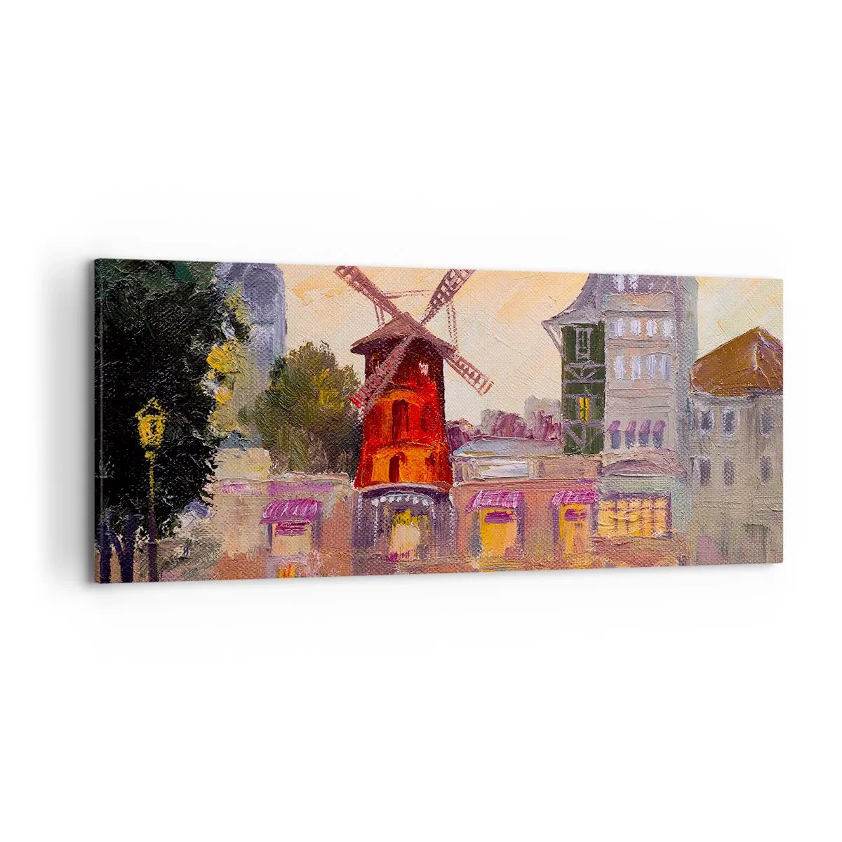 Tablou pe pânză - Icoane pariziene - Moulin Rouge - 120x50 cm