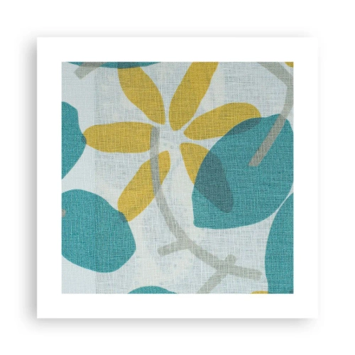 Poster - Printre frunzele de azur - 40x40 cm