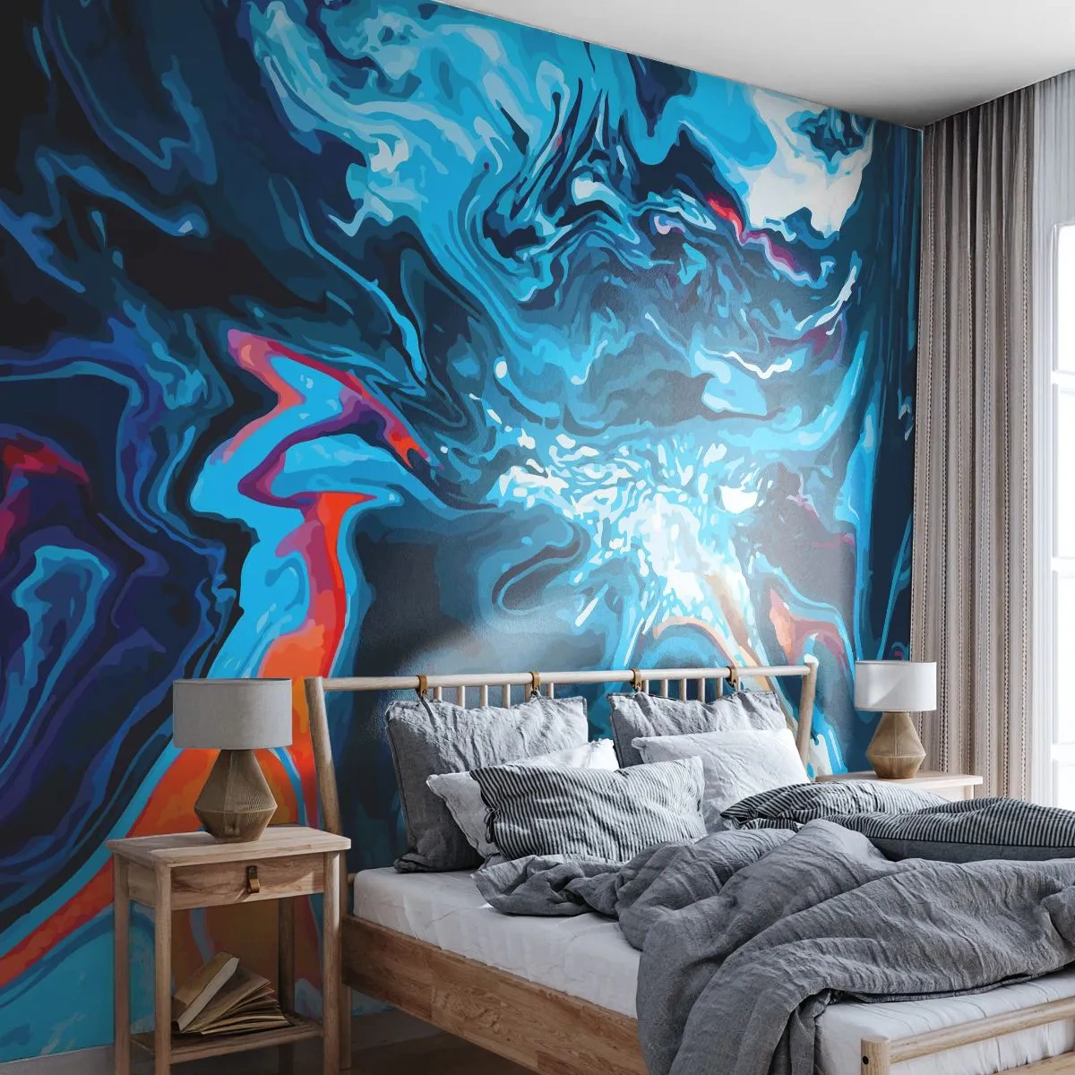 Tapet Autoadeziv Deluxe Sticker - Călătorie spre centrul cerului - Abstracția, Bucată, Model modern - 300x210 cm